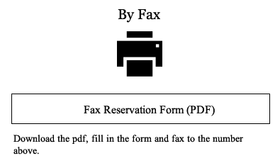 FAX Download the pdf, fill in the form and fax to the number above.